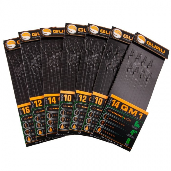 Guru QM1 Standard Hair Rig 10cm/0.22mm/haak 10