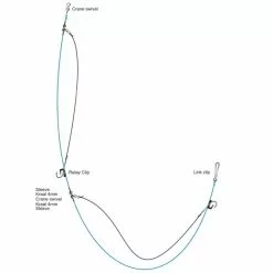 Midnight Moon Gul 2x Baitclip Onderlijn # 1/0