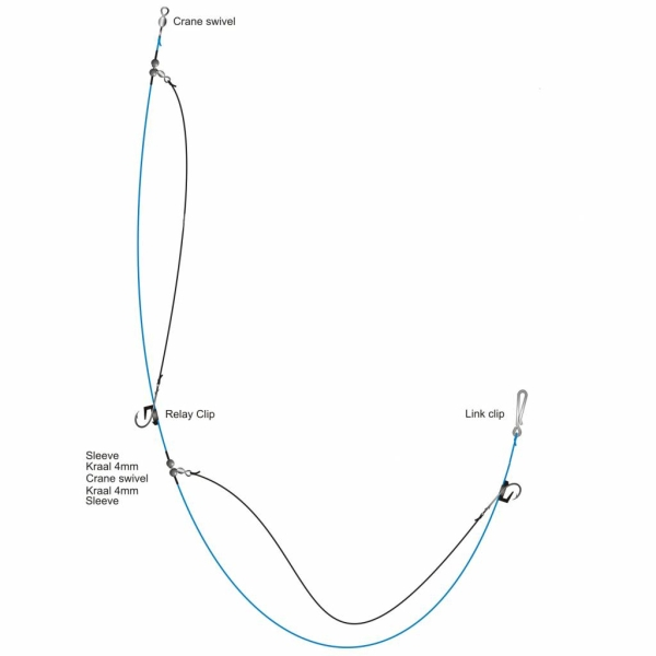 Midnight Moon Gul 2x Baitclip Onderlijn # 1/0