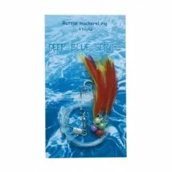 ALBATROS Deep Blue Rattlin Mackerel Rig 4 Hooks