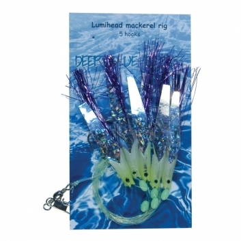 ALBATROS Deep Blue Lumihead Mackerel Rig 5 Hooks